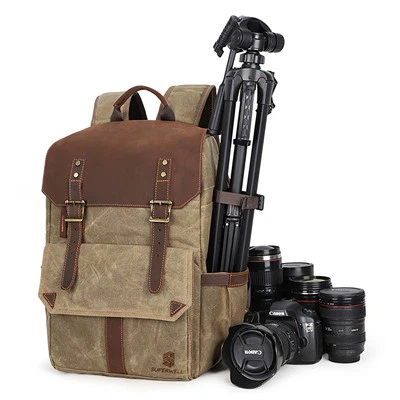 Σακίδιο πλάτης καμβά φωτογραφικής μηχανής ταξιδιού